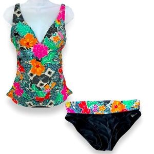 INTO THE BLEU Size 8 NWOT Tankini & Hipster Bikini Bottom